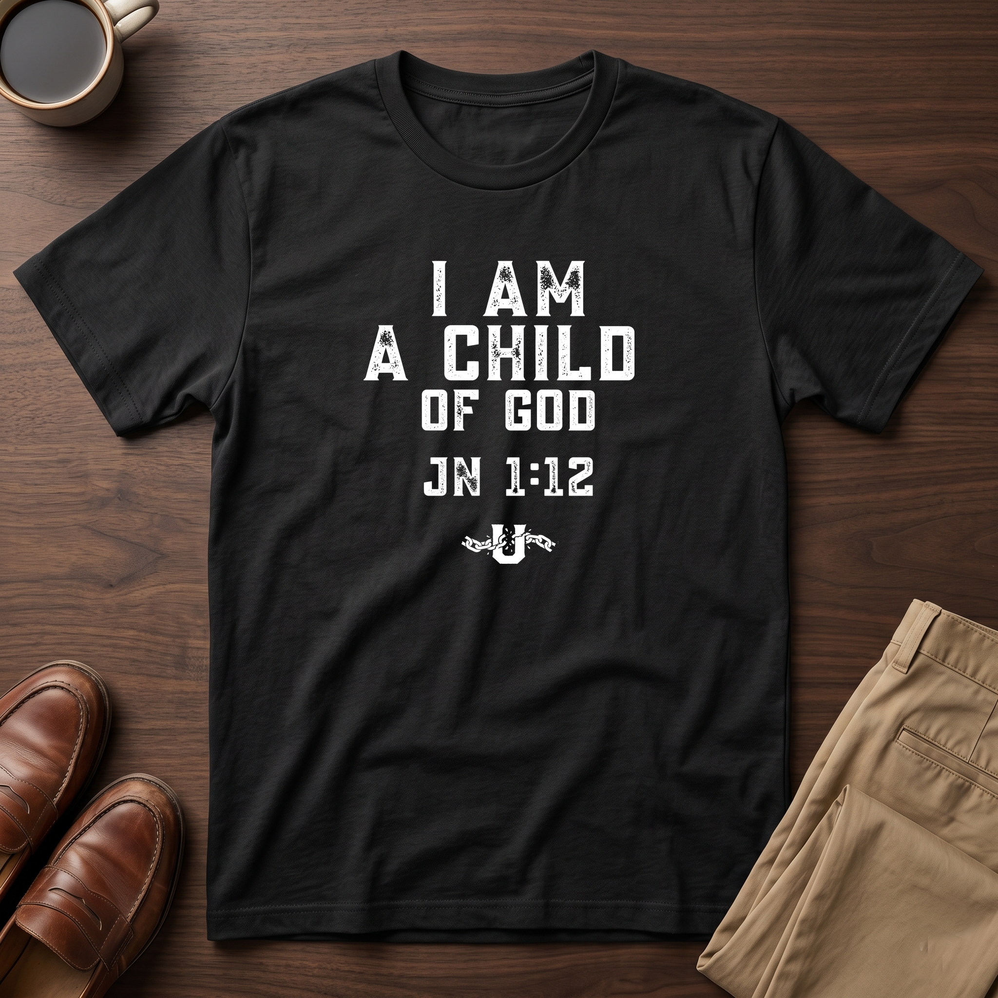 I Am A Child Of God Christian Apparel - Men's/Unisex Faith T-Shirt - Black