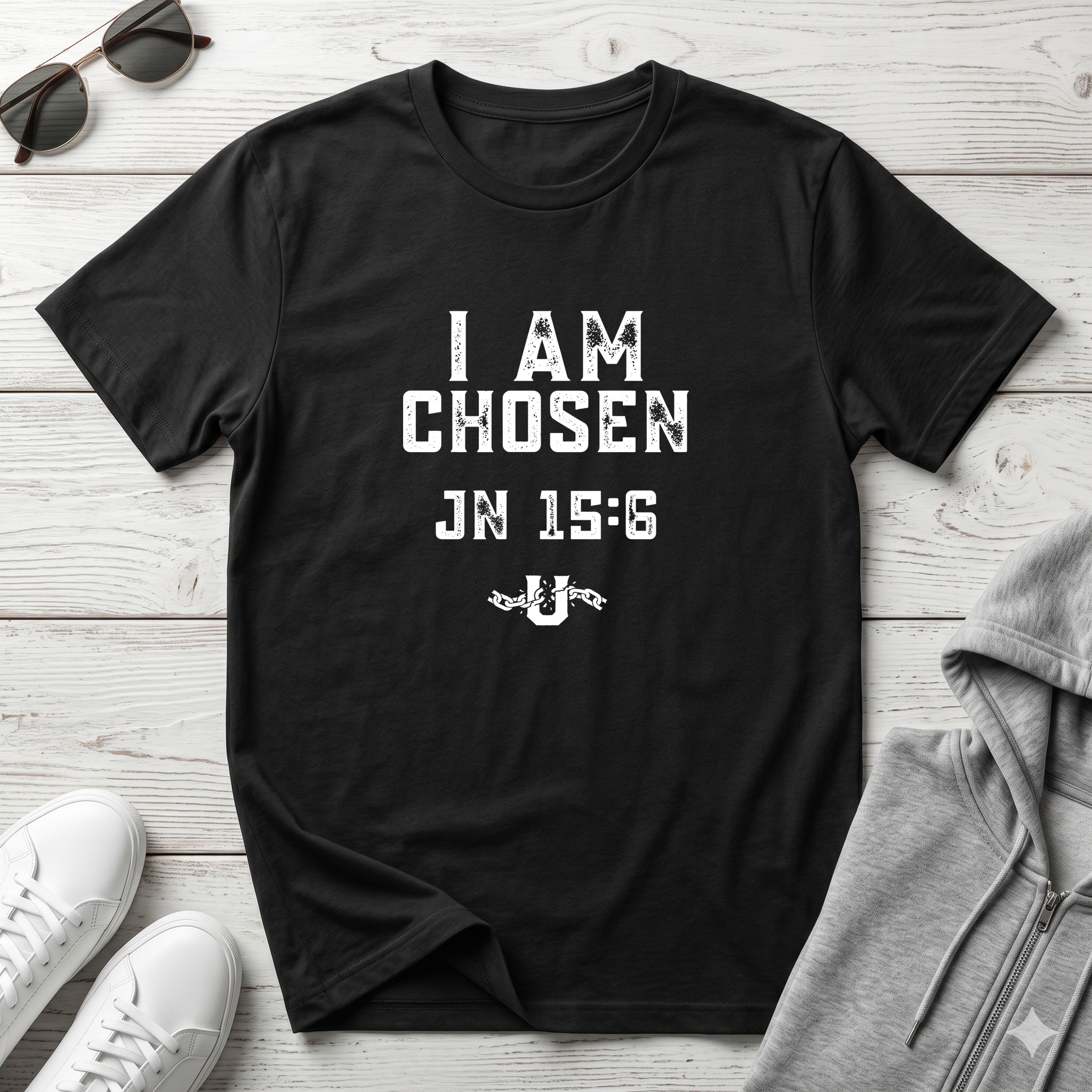 I Am Chosen Christian Apparel - Men's/Unisex Faith T-Shirt - Black