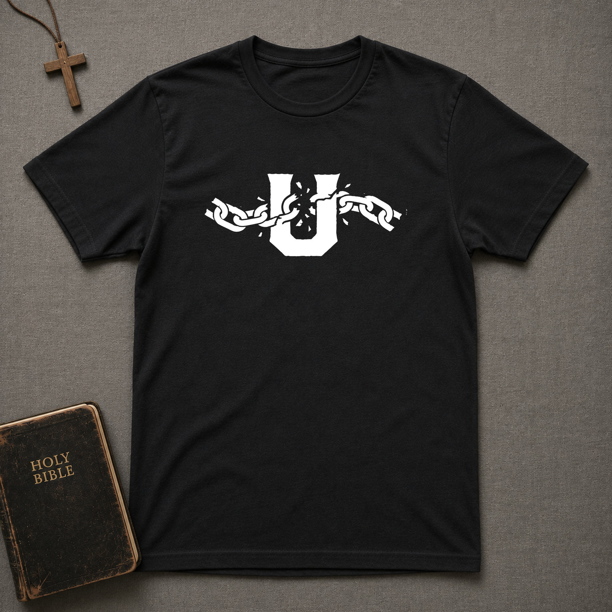 Broken Chain Christian Apparel - Men's/Unisex Faith T-Shirt - Black