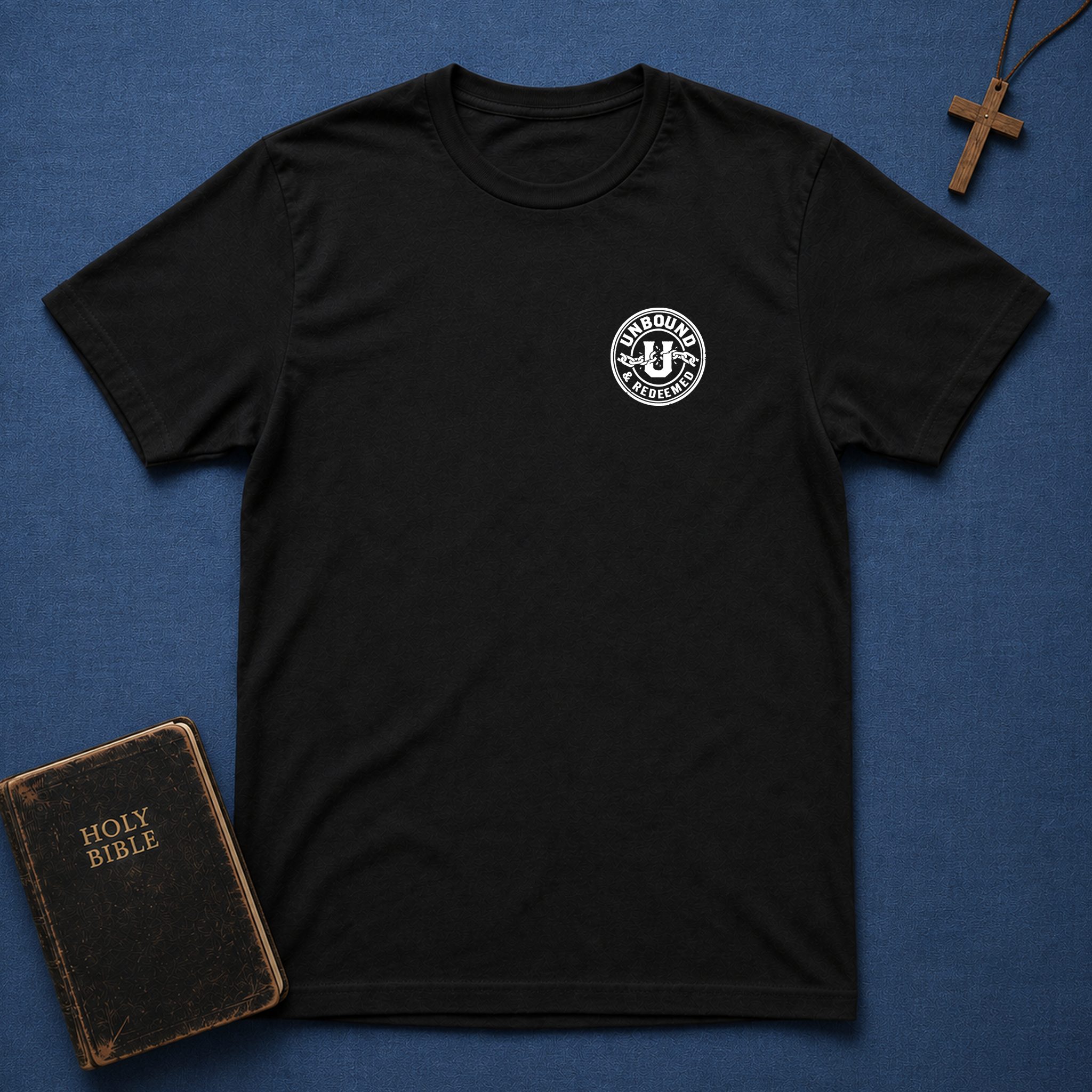 Unbound Logo Christian Apparel - Men's/Unisex Faith T-Shirt - Black